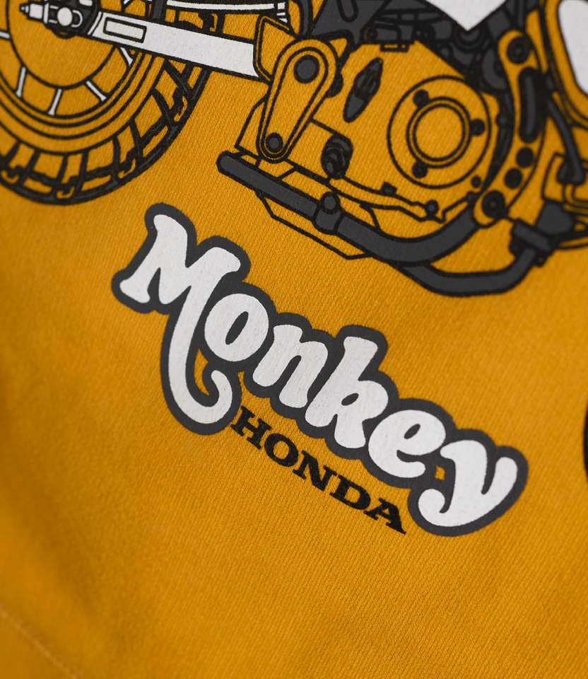 Sweat à capuche Monkey jaune