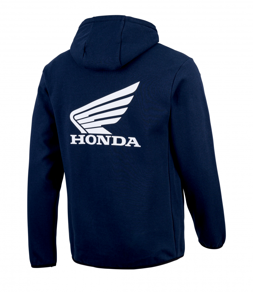 Sweat Capuche Core Bleu aile Honda 