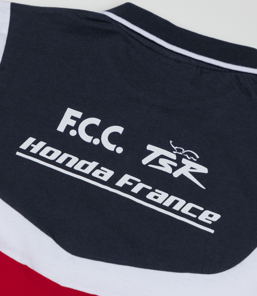 Polo zippé racing tricolore F.C.C. TSR Honda France