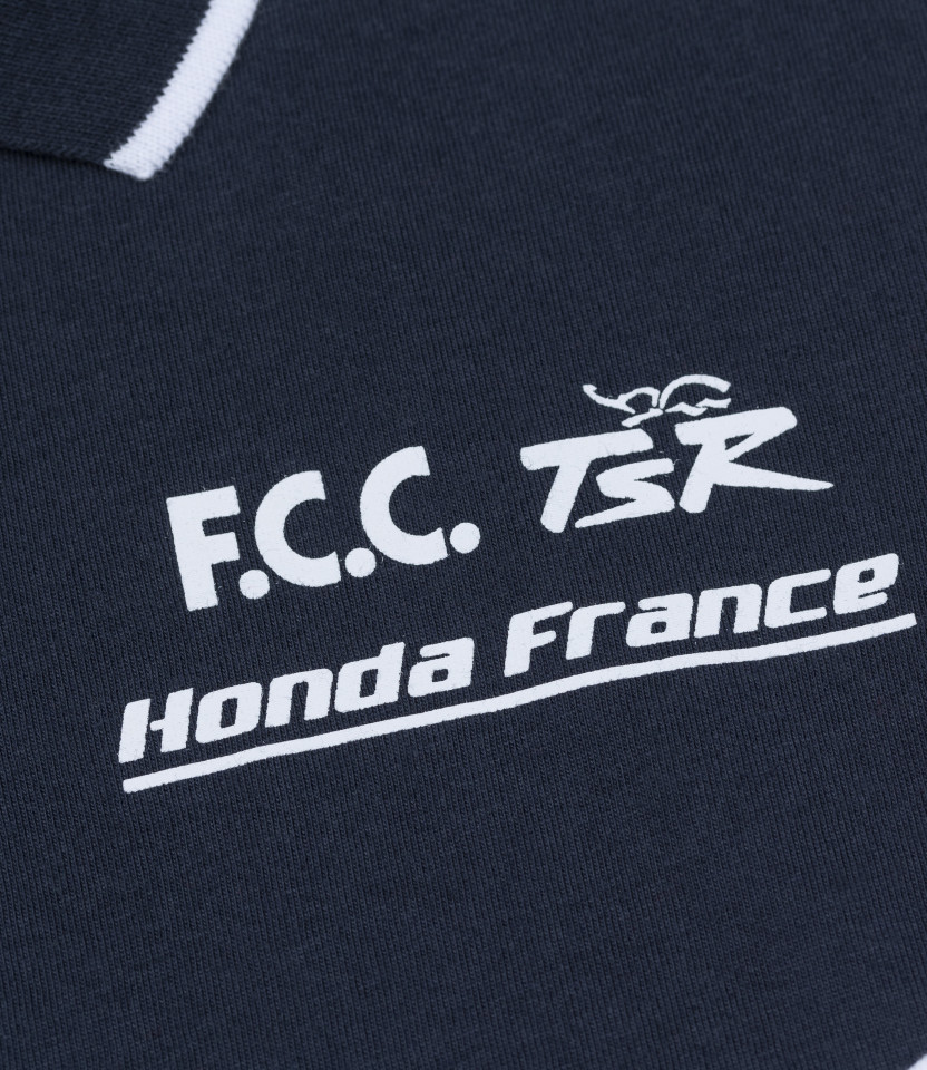 Polo zippé racing tricolore F.C.C. TSR Honda France