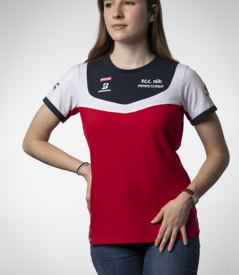 T-shirt Femme racing tricolore F.C.C. TSR Honda France