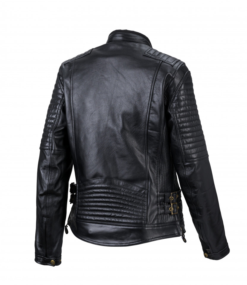 Blouson Cuir Alabama Noir Femme