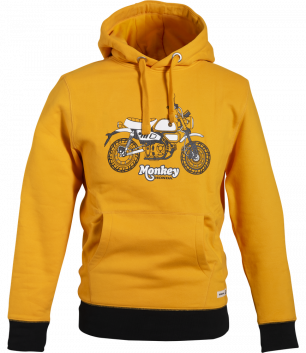 Sweat à capuche Monkey jaune