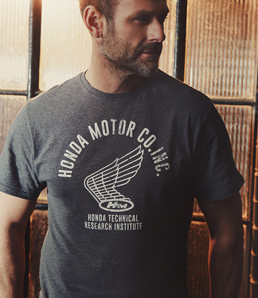 T-shirt Gris Honda motor co technical