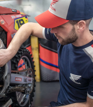 T-Shirt Homme Honda Racing Bleu marine